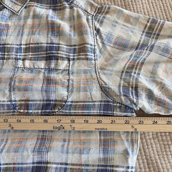 Tommy Bahama Mens Small Short Sleeve Button Up Silk Shirt Plaid Preppy Outdoor - Picture 12 of 13